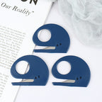 2Pcs/Lot Plastic Mini Letter Opener Letter Mail Envelope Opener Safety Paper Guarded Cutter Blade Office Equipment