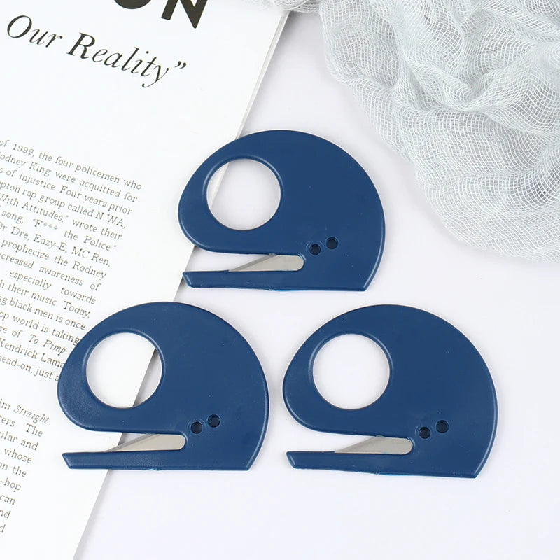 2Pcs/Lot Plastic Mini Letter Opener Letter Mail Envelope Opener Safety Paper Guarded Cutter Blade Office Equipment