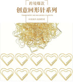 30pcs/pack Colorful Multi Shaped Heart-shaped Paper Clips, Colorful Macaron Mini Shaped Paper Clips