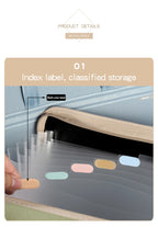Portable Expanding File A4 Document Bag 13-layers Accordion File Organizer Paper Holder Oxford Fabric Paper Storage A4 File Bag
