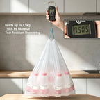 Drawstring Trash Bags Thickened Disposable Kitchen Garbage Can Liners with Handle for Home Office