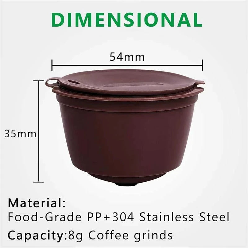 3pcs/Set Refillable Dolce Gusto Coffee Capsule Nescafe Dolce Gusto Reusable Capsule Gusto Capsules Dolce Gusto Refill 200 Times