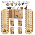 Pirate Theme Disposable Tableware Treasure Map Ship Paper Plate Cup Tablecloth Kids Pirate Birthday Party Decoration Supplies