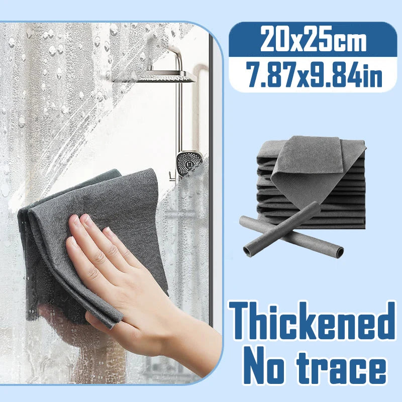 1/10Pcs Magic Cleaning Cloth Thickened Reusable Microfiber Glass Clean Towel Washable Lint-free Cleaning Rags for Kitchen Glass