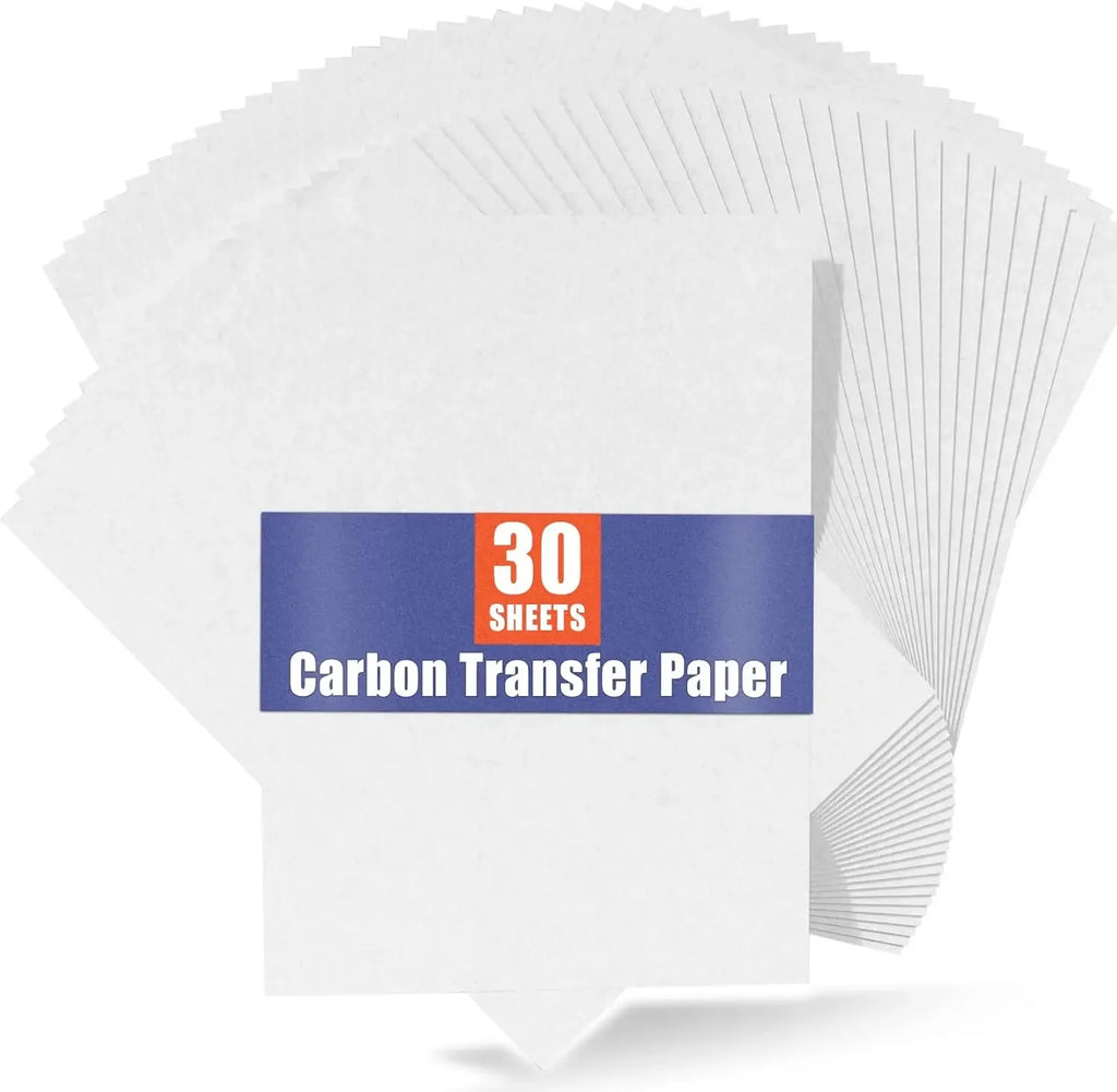 100/30pcs A4 Size Copy Carbon Paper Reusable Tracing Transfer Paper for Office School Home Canvas Wood Glass Metal Ceramic