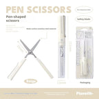Planwith Stainless Steel Mini Folding Scissors Portable Creative Pen-Style Design DIY Paper-Cutting Art Tool School Office Supp