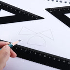 Durable Students Geometry School Maths Compass Metal Rulers Aluminium Ruler Set Examination Stationery Drafting Supplies