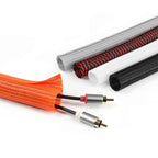3/8meters PET Braided Cable Sleeve 3mm~32mm Self-Closed Sheath High Protection Wear Resistant Insulated Sleeving Wire Organizer