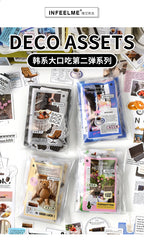 200 pcs Korean Decoration Material Paper pack Collage Junk Journal Material DIY Scrapbook Diary Album Lable Stationery