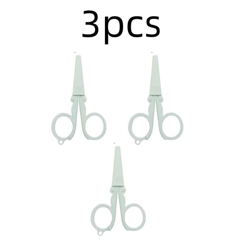 Cute Foldable Scissors Mini Morandi Paper Cutter Knife Portable Envelopes Opener DIY Handmade Art Tools School Office Supplies