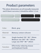 Keyboard Mouse Wrist Rest Pad Memory Foam Hand Rest Support Support Ergonomic Wrist Cushion Pad Memory Foam For Notebook Laptops