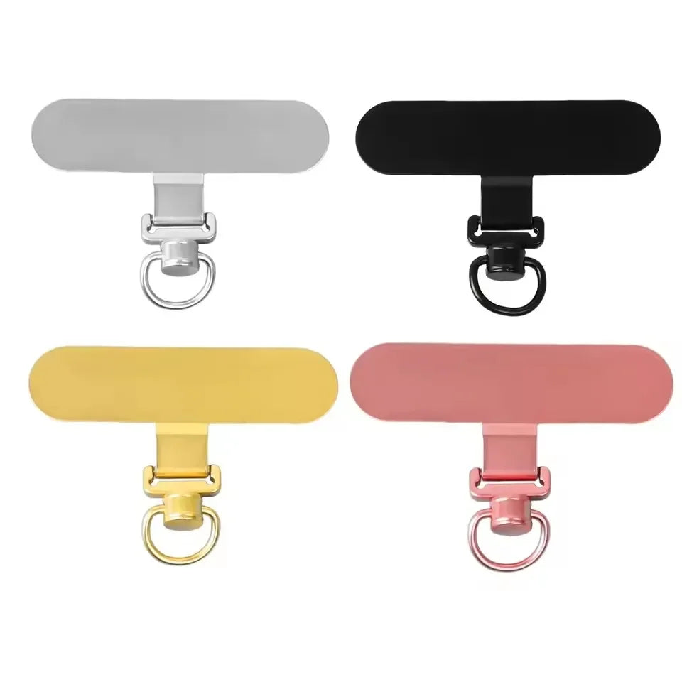 360° Rotatable Phone Lanyard Clip Patch Ultra-thin Stainless Steel Phone Case Hanging Rope Card Anti-lost Strap Fixed Gasket
