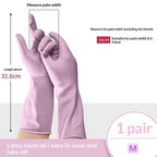 dailyWater Resistant Dish Washing Gloves 1 Pair Durable Latex Rubber Gloves Reusable for Kitchen Cleaning Laundry Gardening Use