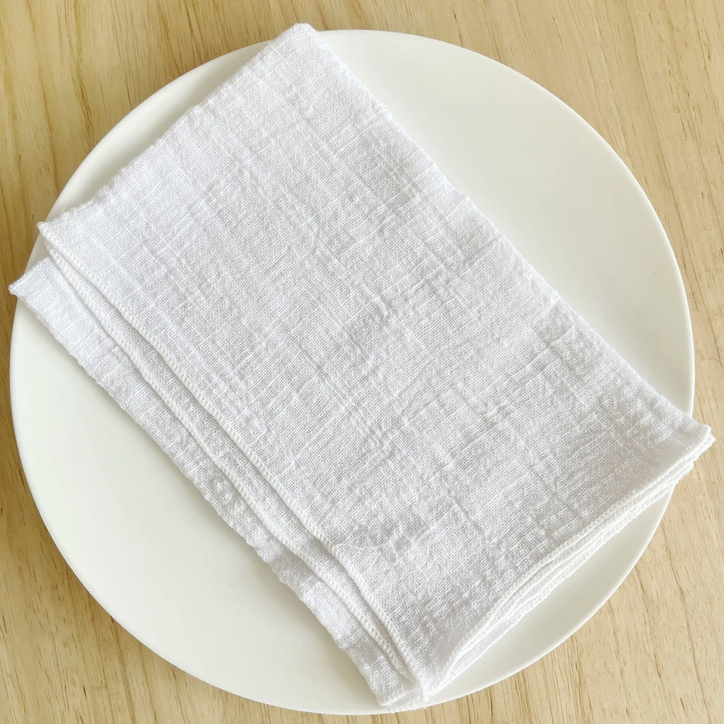 Set of 6 Cotton Cloth Napkins Gauze 30x30cm Fabric for Wedding Decor Everyday Use Dinner Tea Towel Table Village Christmas Napki