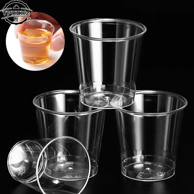 50pcs 30ml Mini Clear Plastic Disposable Party Shot Glasses Jelly Cups Tumblers Birthday Kitchen Accessories Gobelet Plastique