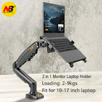 2 in 1 NB NEW F80 + FP-2 for 17-30' Monitor + 10'-17' Laptop Desktop Holder Notebook Computer Mount Stand Laptop Clamp