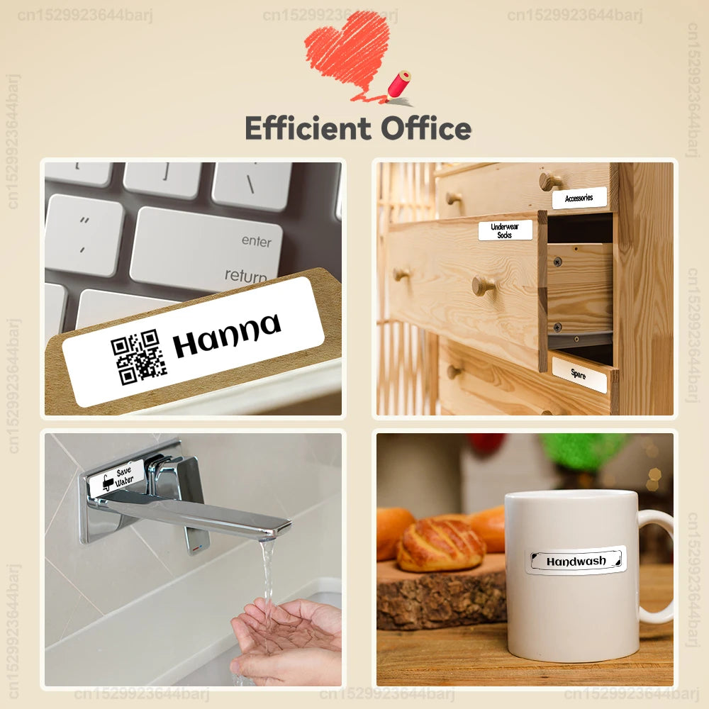 Portable Label Maker P15 Adhesive Thermal Label Printer Wireless Bluetooth Sticker Printer with P15 Self-adhesive Label Paper