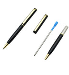 Mini Rotating Pocket-size Ballpoint Pen Metal Material 0.7mm Black Blue Ink Refill Ballpen Office School Supplies Stationery