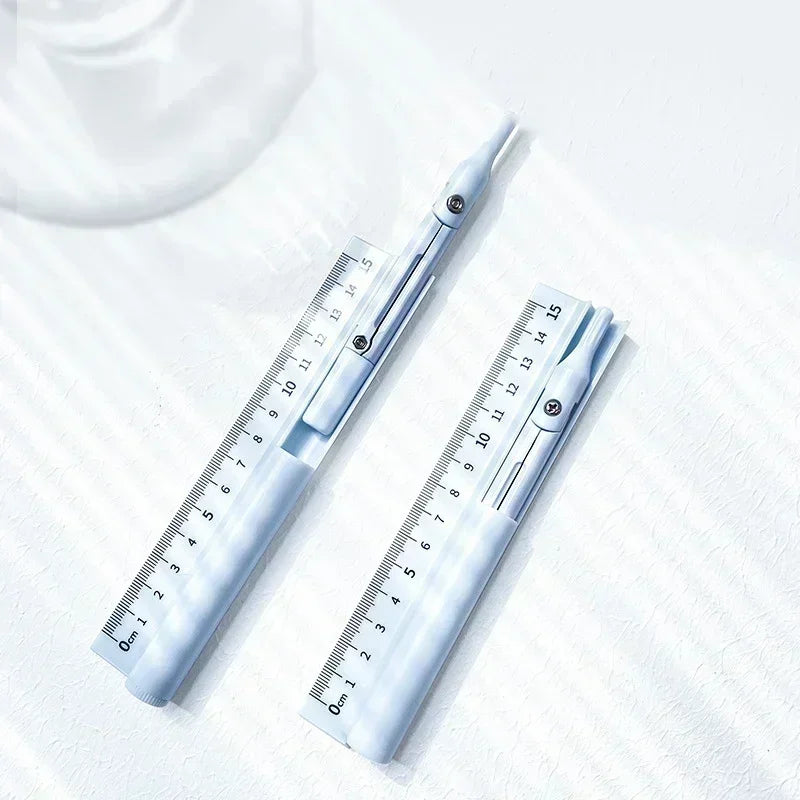 3 in 1 Compass Geometry Set with Ruler Pencil Kawaii Multifunctional Drawing Compass Math Geometry Tool Office School Supplies