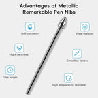 GUUGEI Replacable Pencil Nib for Samsung Tablet S6 Lite S7 S9 Note10/20 Titanium Alloy Touch Stylus S Pen Tip Wear Resistant