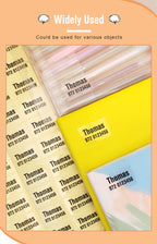 150pcs Transparent Waterproof Name Sticker Custom Personalized Self-adhesive Kids School Label Child Stationery Tag In Hebrew