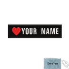 1PC 10cmX2.5cm Custom Name Patch Stripes Badge Iron On Or Hook Loop fire trophy radiation motorcycle blood drop love Pentagram