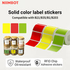 NIIMBOT B21/B203/B3S Colored Label Machine Printing Paper Self Adhesive Label Waterproof Oil Resistant Tear Resistant Label
