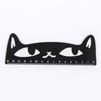 1 Pcs Lytwtw's Cute Kawaii Black Cat Kitten Straight Ruler Wooden Tools Cartoon Sewing Drawing Office School Stationery supplies