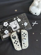New In Stock Miffy Co-Branded Nintendo Switch OLED NS NS2 LITE Protective Case Glitter Handle Cover Transparent Black White Gift