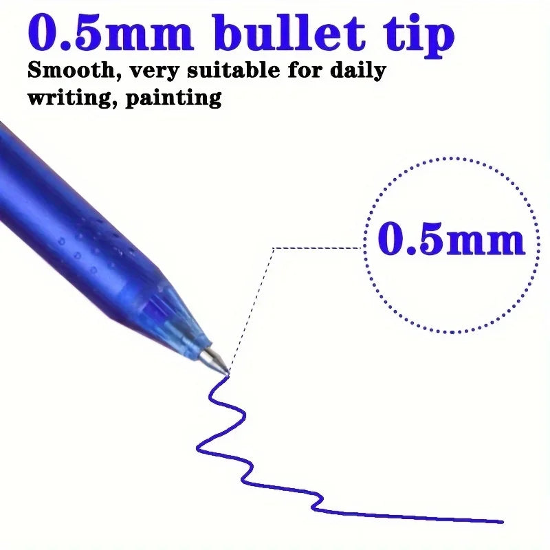8/4pcs Erasable Gel Pen  Multi-Color0.5mm Tip Painting Writing Drawing School Black Blue Red Pink Orange Green Purple Light Blue