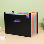 Portable 13/25 Pockets Expanding File Box A4 Expanding Capacity Accordion File Folder Document Organizer Office
