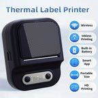 Portable Label Printer Mini Thermal Printe Self-adhesive Inkless 12-58mm Label For School/ Home/ Office/Supermarkets/ Warehouses