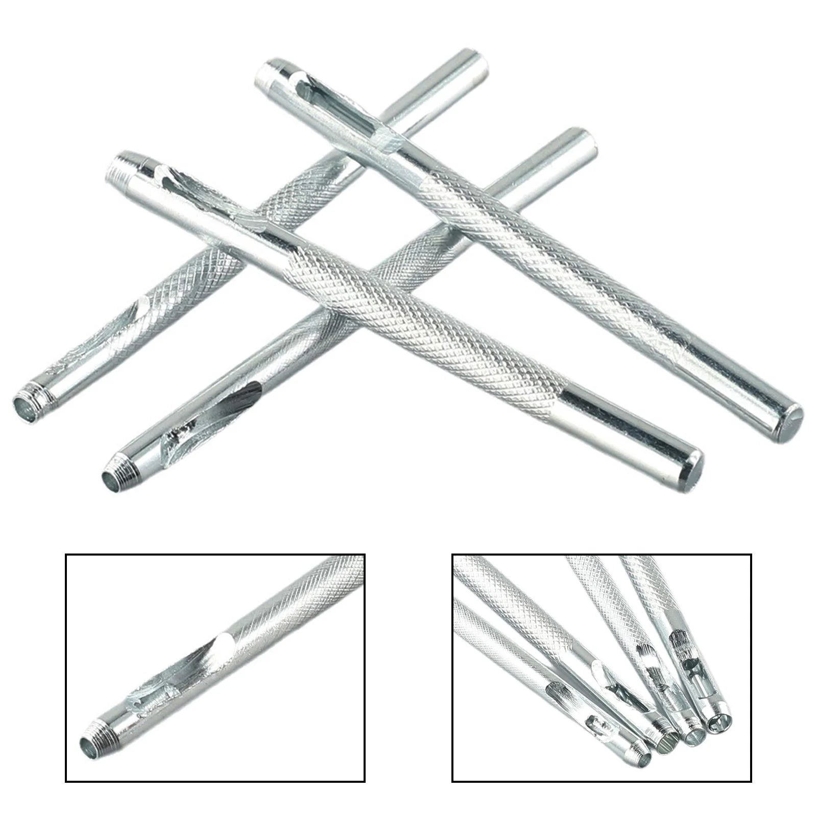4pcs Belt Hole Punchers Leather Round Hole Punch Kit Belt Watch Band Hollow Galvanized Hand DIY Tools 2.5/3/3.5/4mm