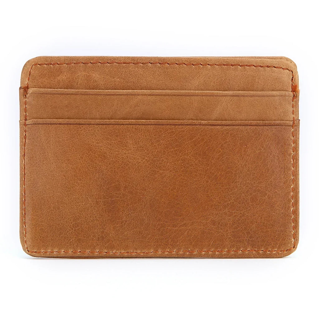 New Genuine Leather Card Holder Oil Wax Leather Multi-Card Small Retro Cowhide Coin Purse Men/Women Luxury Card Holder