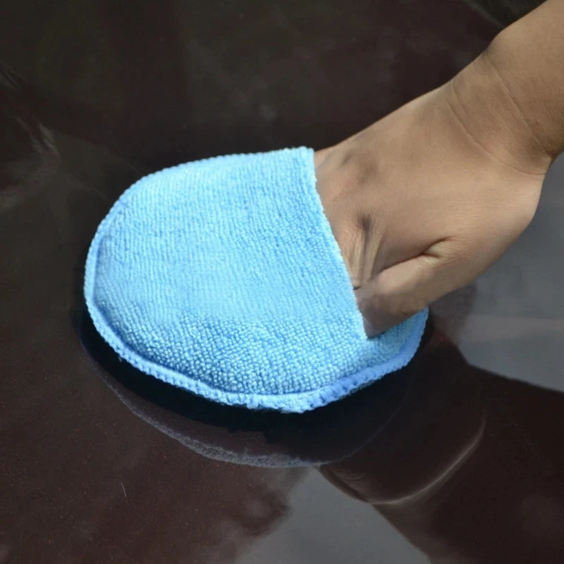 Car Detailing Applicator Pads Car Care Waxing Polish Sponges Soft Microfiber Round Pocket Foam Sponges Car Cleaning Tools 5"