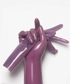 Transparent black Latex Gloves Women's Full Finger Rubber Gloves Wear