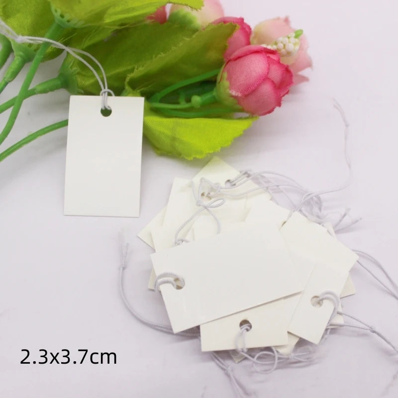 100 pieces of large-sized jewelry price tags, paper price tags, price tags, gold and silver border price tags