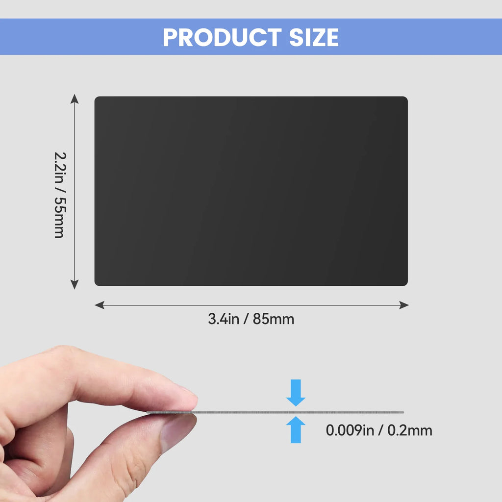 50/100pcs Blank Engraved Custom Visiting Name Cards Laser Engraving Mark Aluminium Alloy Metal Sheet Business Cards