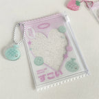 INS Transparent Candy Bag Badge Holder Korean Photocard Holder Display Bag Pendant Idol Photo Card Protective Cover Card Holder