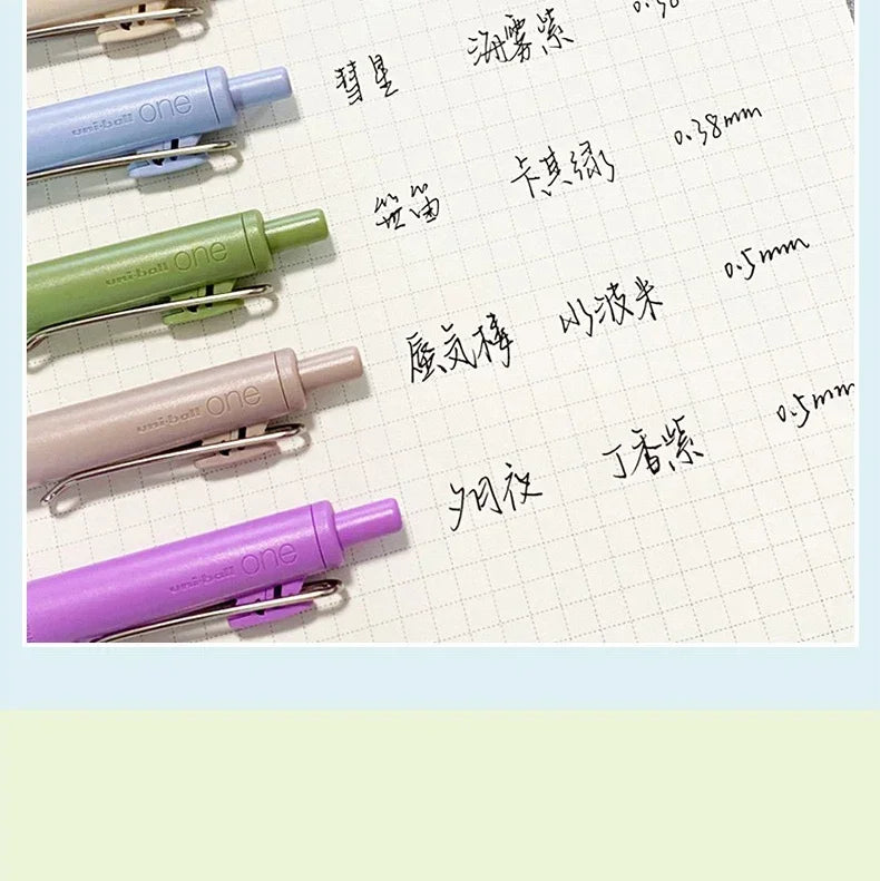 1+3 Refill Japan UNI Gel Pen Small Thick Core 0.38mm Smooth Quick Dry UMN-SF-38 Upgrade UniBall One Black School Supplies