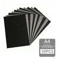 50Pcs A4 Black Graphite Copy Paper Carbon Paper Pattern Letters Erasable Tracing Paper Copy Paper Reusable Image For Office Use