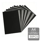 50Pcs A4 Black Graphite Copy Paper Carbon Paper Pattern Letters Erasable Tracing Paper Copy Paper Reusable Image For Office Use