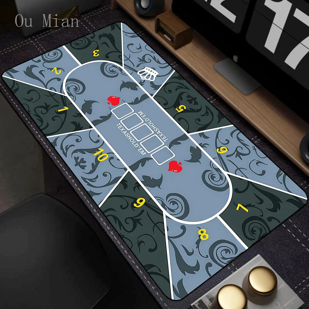 Texas Poker Mat Thick Rubber Tablecloth Nonslip Game Layout Mat Tabletop Holdem Mats For Home Entertainment Board Game Rooms