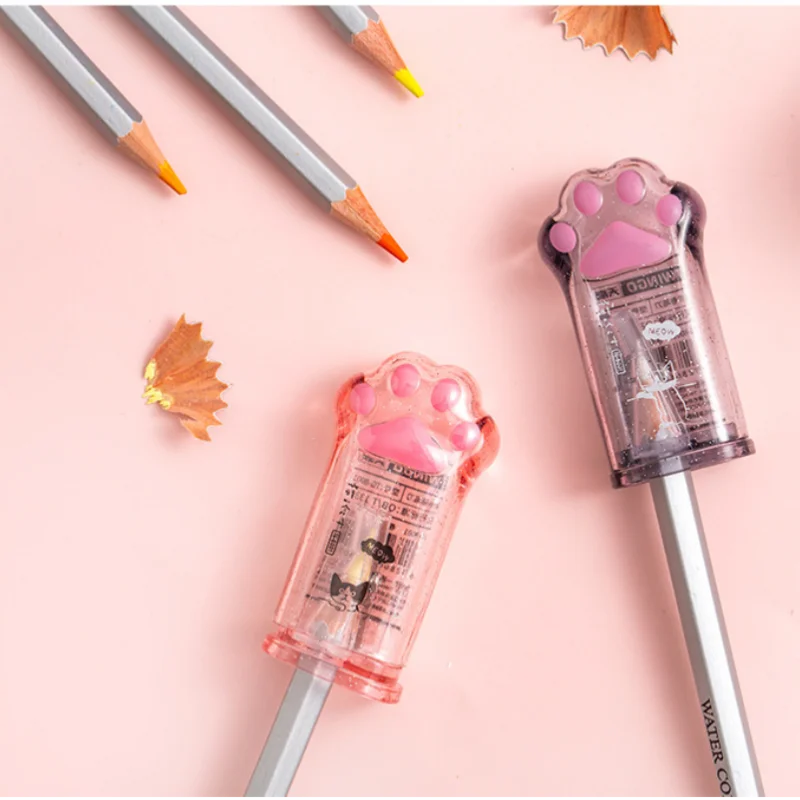 Kawaii Cat Paw Pencil Sharpener Cute Portable Kids School Stationery Gift