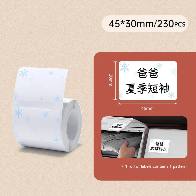 Original Niimbot B21/B3S/B1/B203 Colorful White Transparent Label Sticker  Self-adhesive Waterproof  Price Tag Thermal Paper