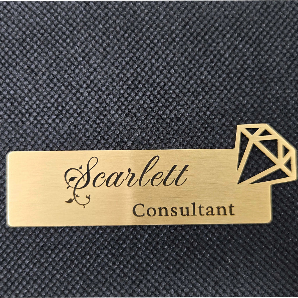 Customized Brooch Pin Personalize Engrave Your Text Logo Business ID Plate Copper Letterbox Mailbox Tag Name Badges