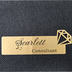 Customized Brooch Pin Personalize Engrave Your Text Logo Business ID Plate Copper Letterbox Mailbox Tag Name Badges