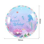 Mermaid Party Decorations Supplies Mermaid Disposable Plates Cup Napkins Set for Girls Baby Shower Mermaids Princess Birthday