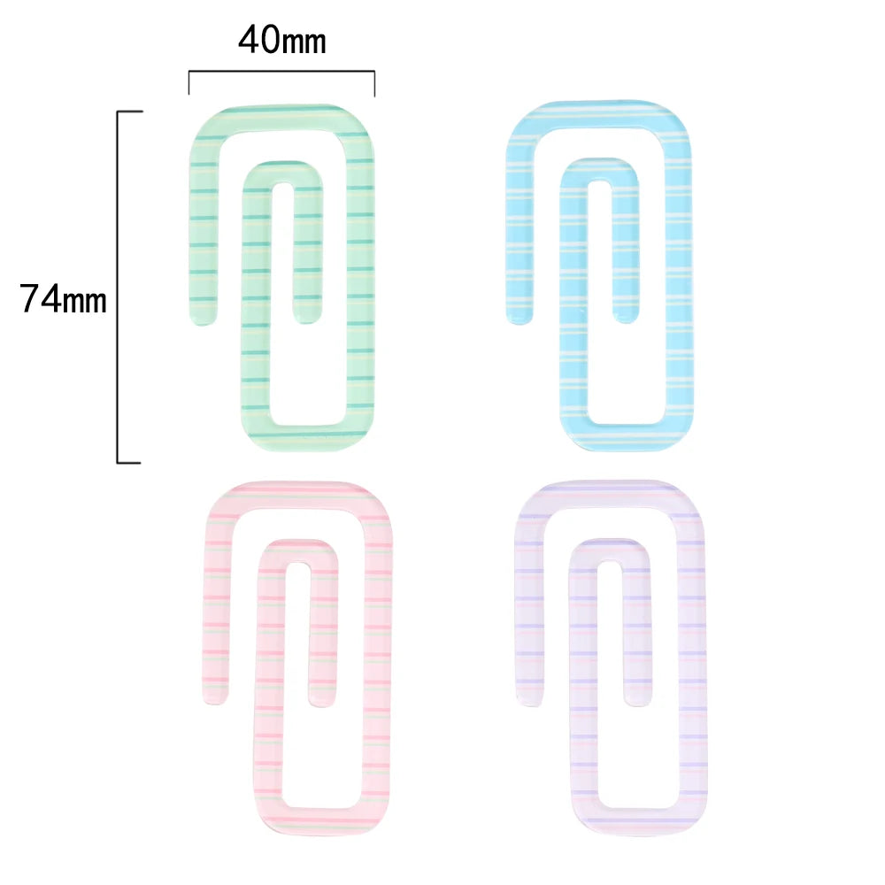 4pcs/lot Kawaii macarons Paper Clip Decorative Bookmark Binder File Clips School Office Stationery Accessories