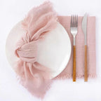 6PCS 43x43cm Dinner Table Rustic Decor Muslin Tea Towels, Birthday Decore Retro Cotton Cheesecloth, Cotton Gauze Wedding Napkins